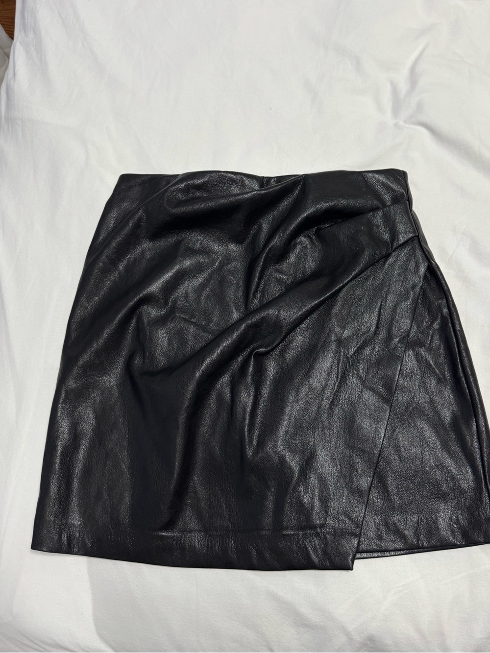 Wilfred Black Faux Leather Mini Skirt